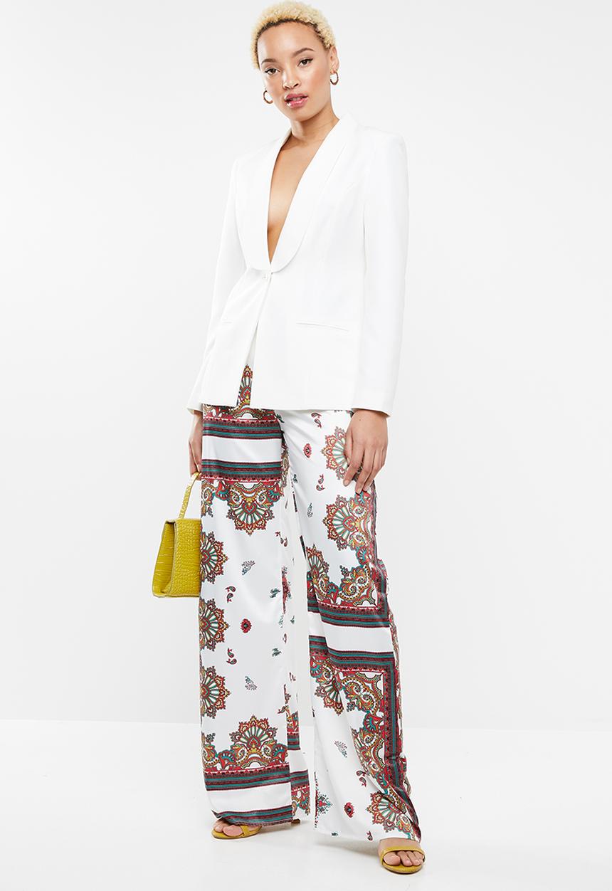 Missguided - Satin scarf trouser prints - multi