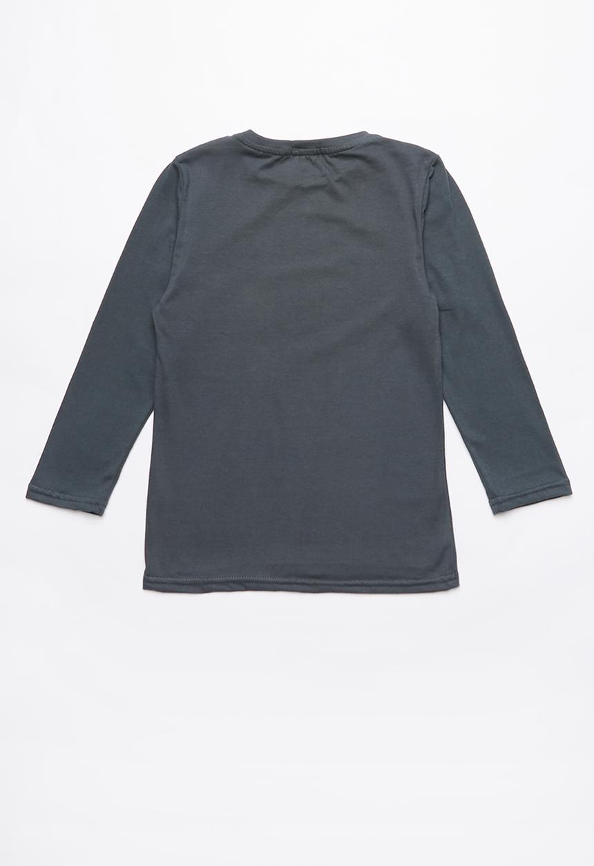 Rebel Republic - Kids long stripe sleeve tops - navy & khaki