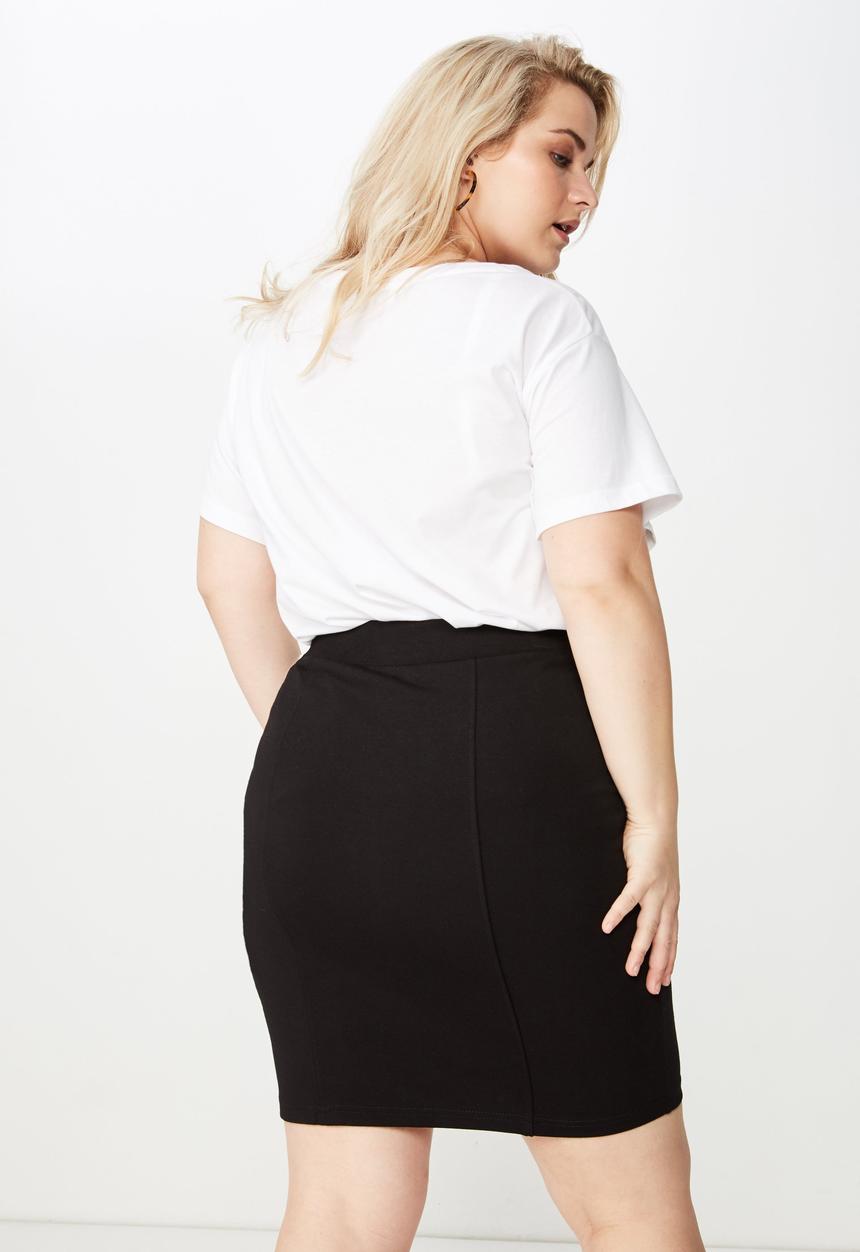 Cotton On - Curve pencil skirt  - black