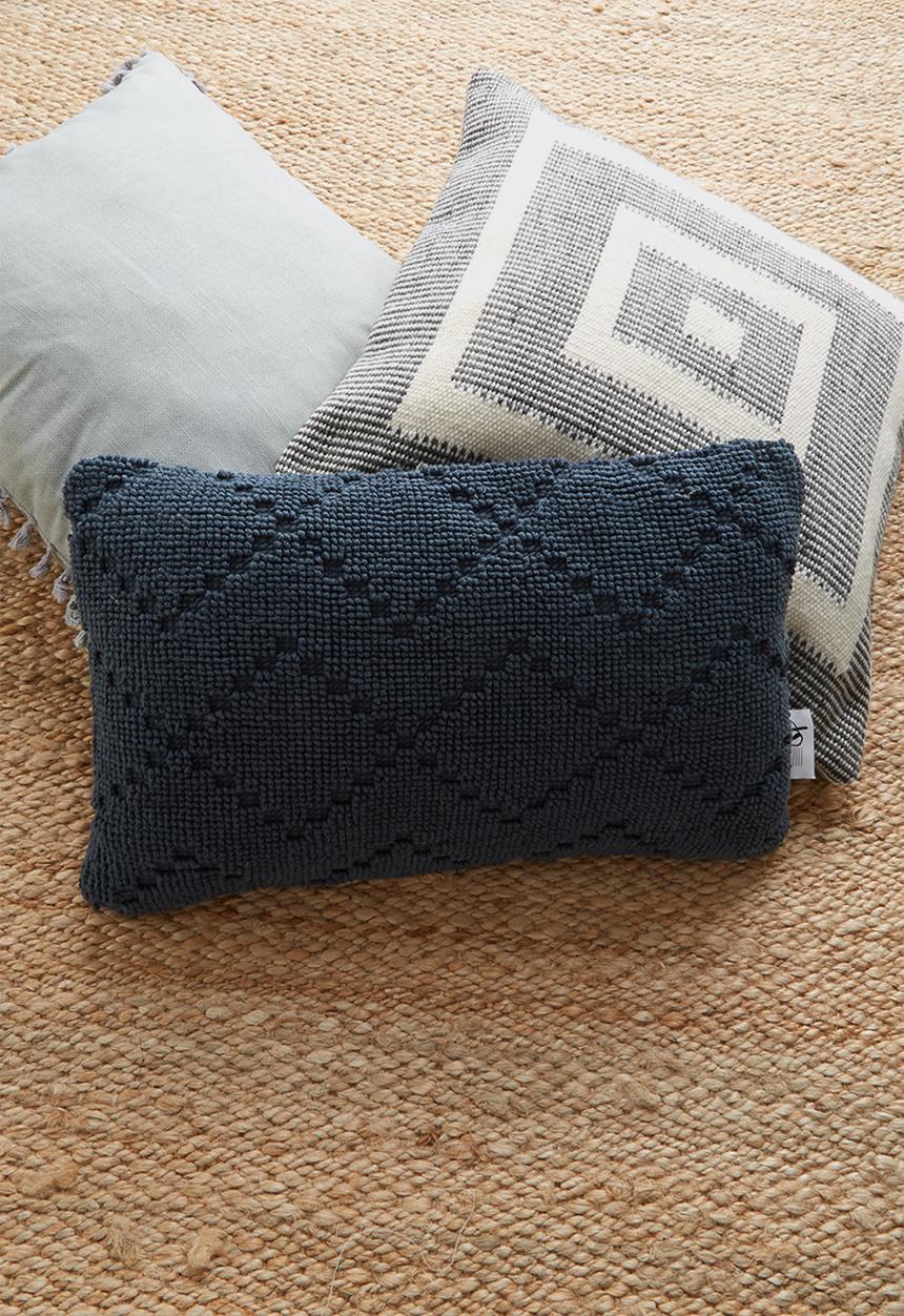 Sixth Floor - Breeze woven cushion cover - navy