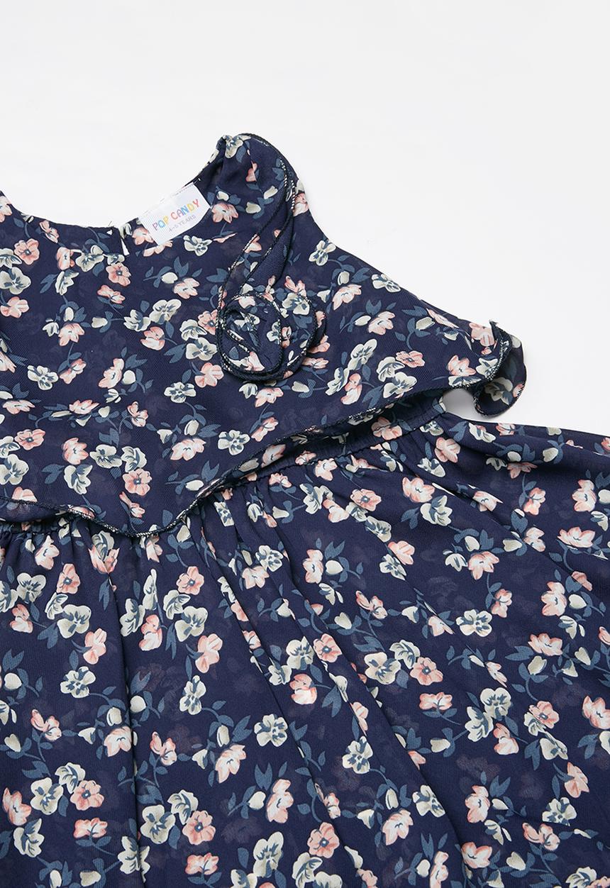 Pop Candy - Printed sleeveless dress with hat - multi