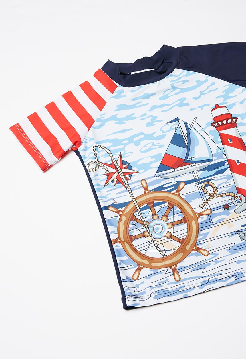 Pop Candy - Nautical 3 pc swim suit - multi