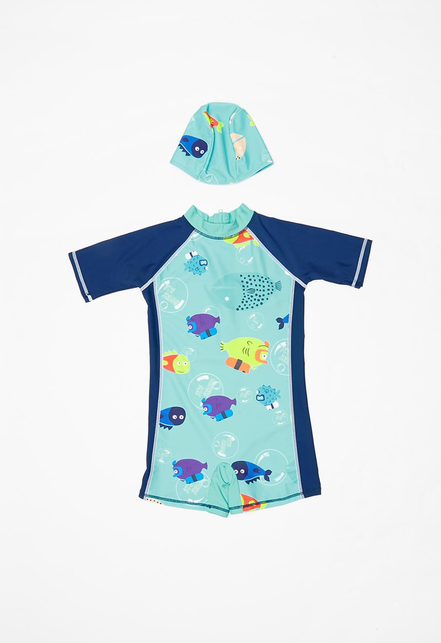 Pop Candy - Printed 2 pc swim suit - blue