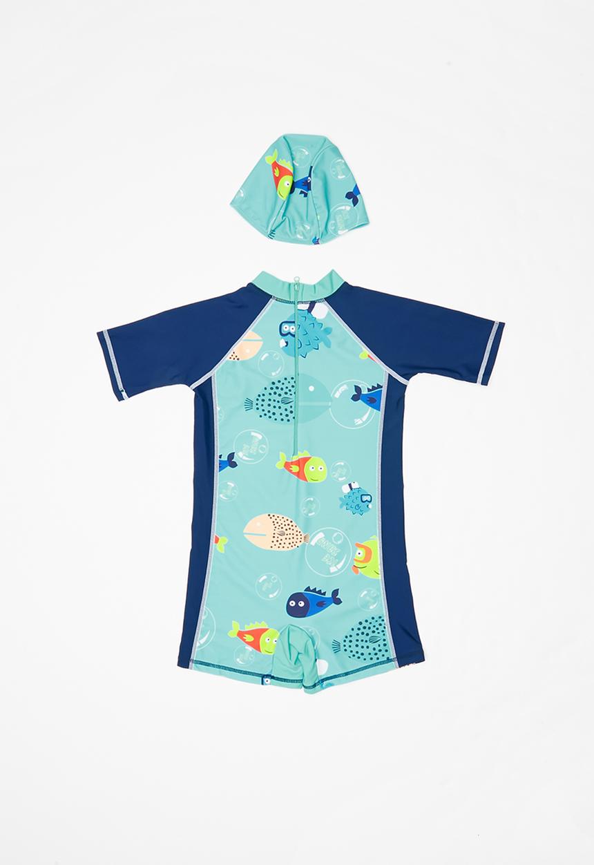 Pop Candy - Printed 2 pc swim suit - blue