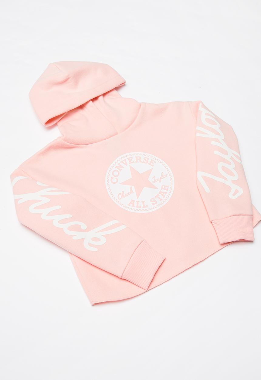 Converse - Sig hoodie - pink & white