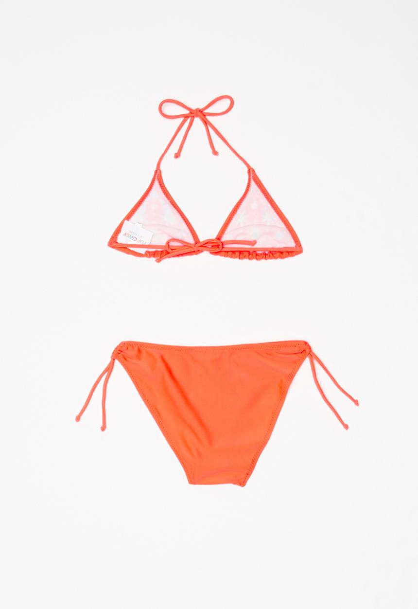 Pop Candy - Girls flower embroidery bikini - red