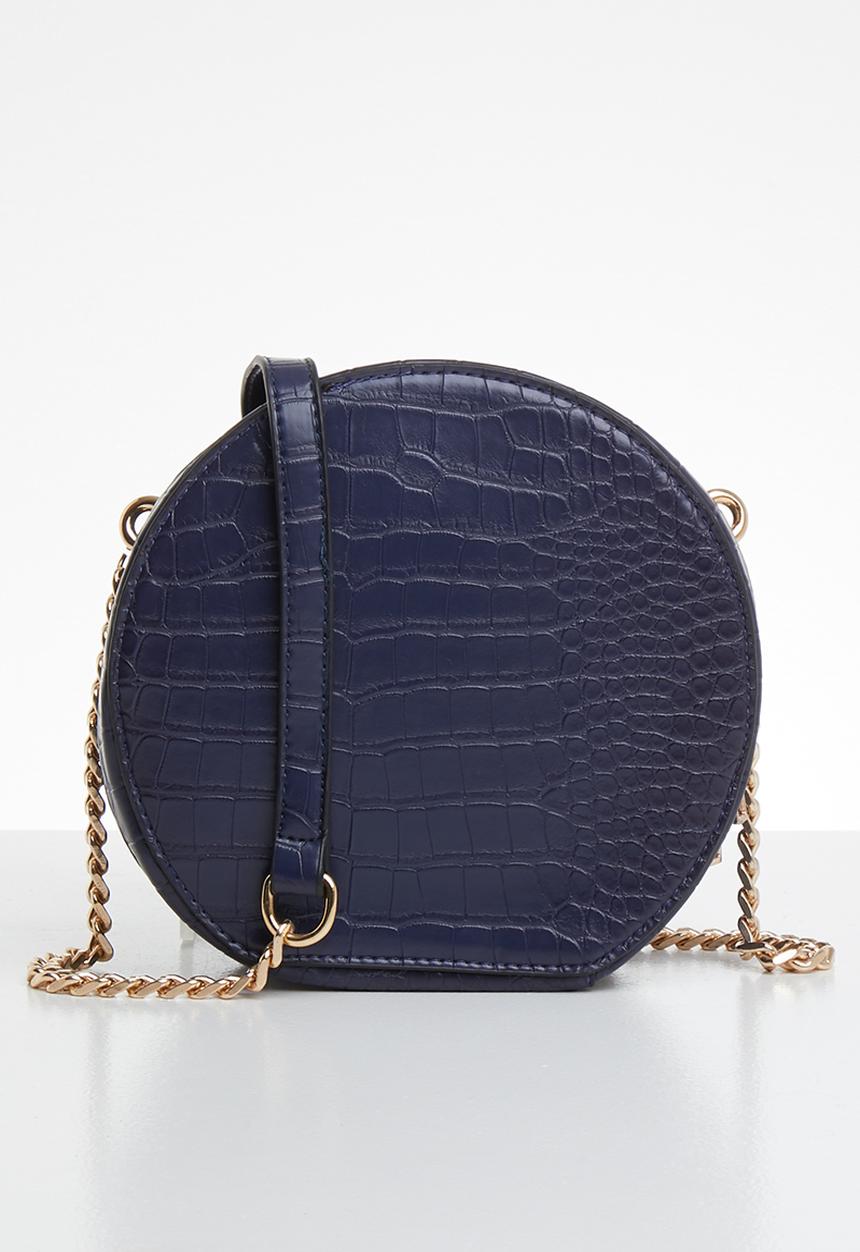 Superbalist - Round faux croc bag - navy