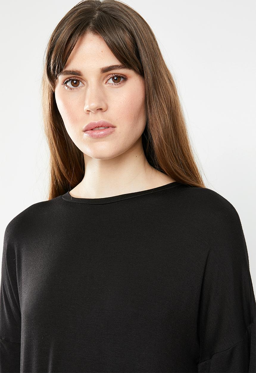 c(inch) - Knot front T-shirt - black