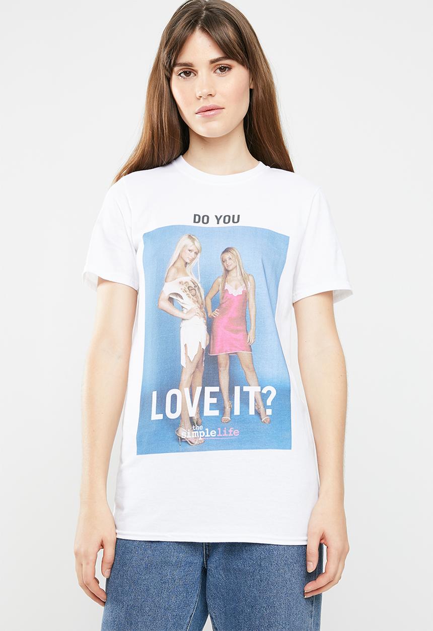 Missguided - Simple life graphic T-shirt - white