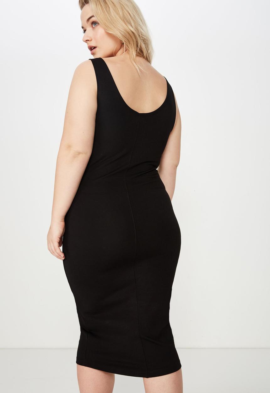 Cotton On - Curve bodycon dress  - black