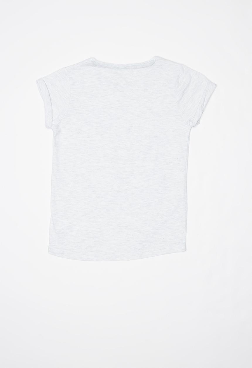 Pop Candy - Girls printed tee - grey 