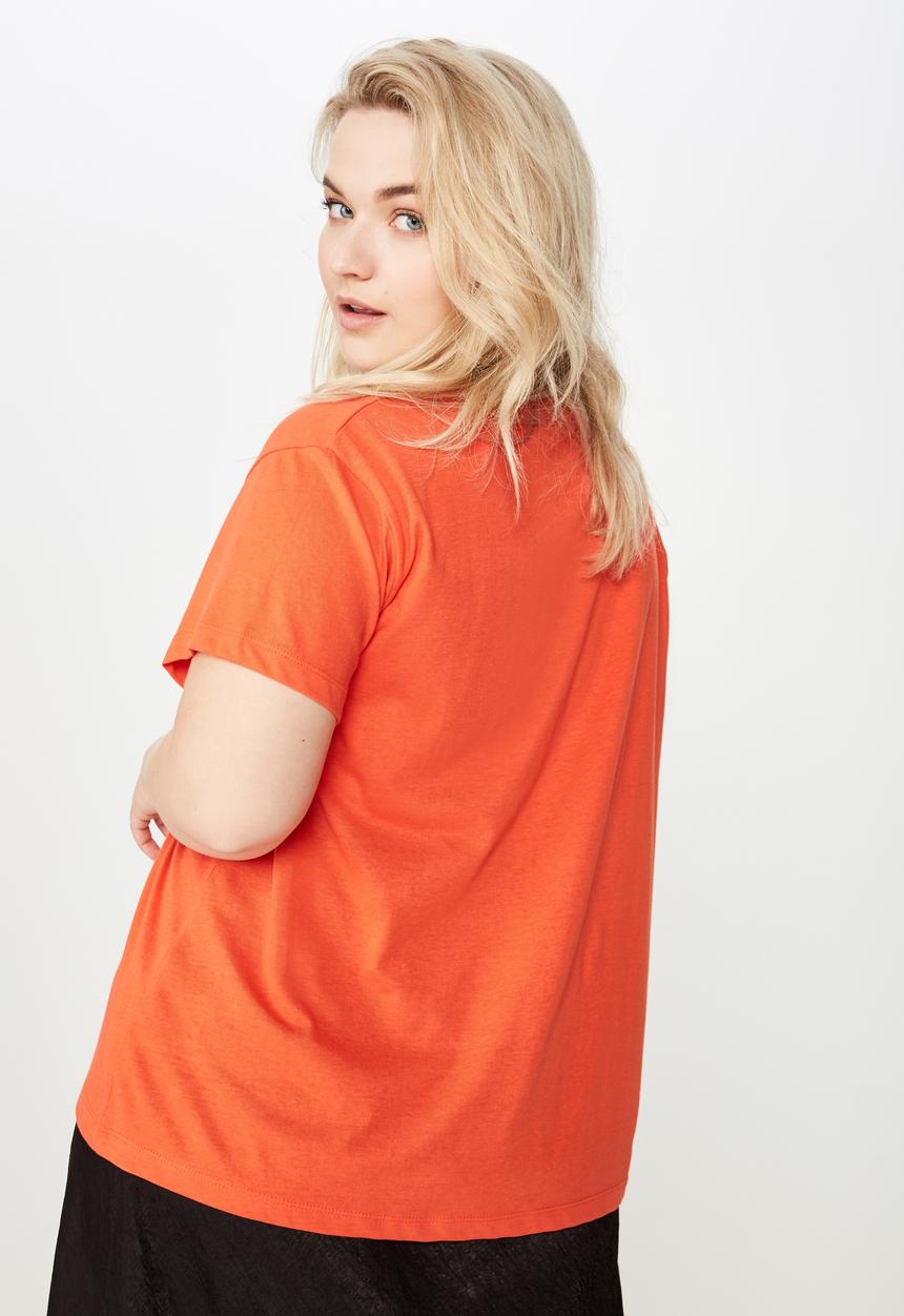 Cotton On - Curve graphic tee  - red