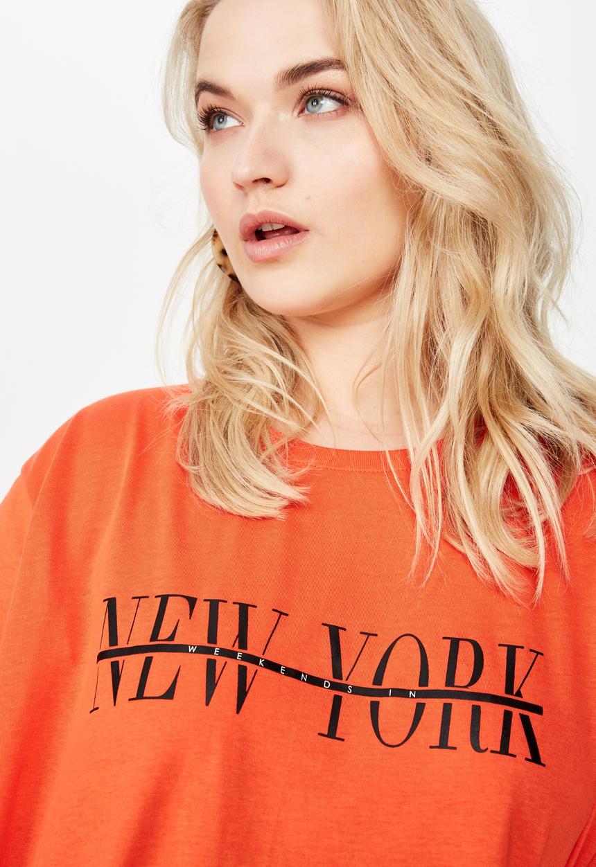 Cotton On - Curve graphic tee  - red