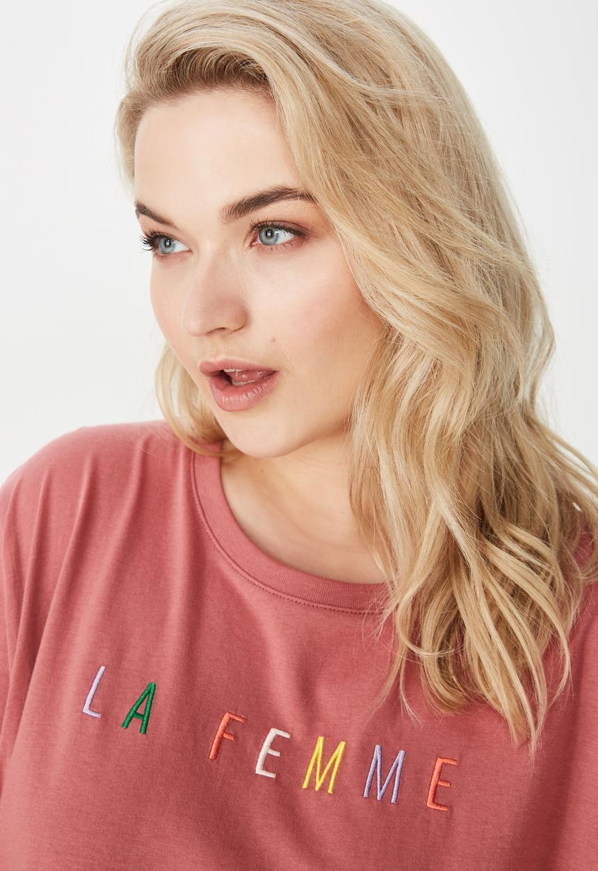 Cotton On - Curve graphic tee  - pink