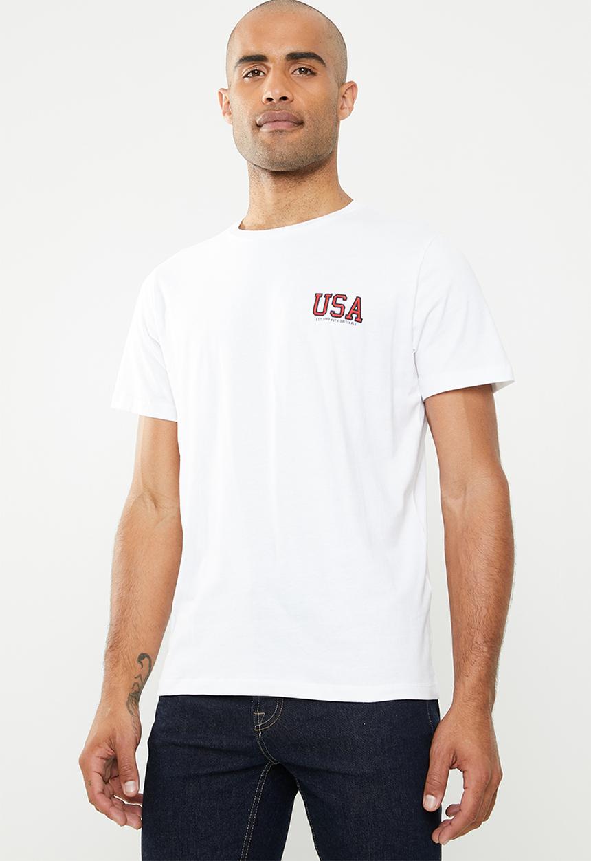 Jack & Jones - Authentique short sleeve crew neck T-shirt - white
