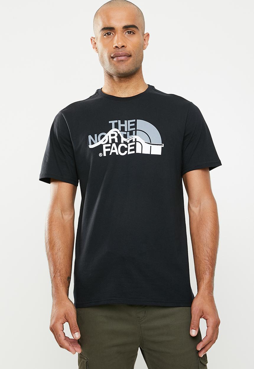 The North Face - Short sleeve mountain line tee - black