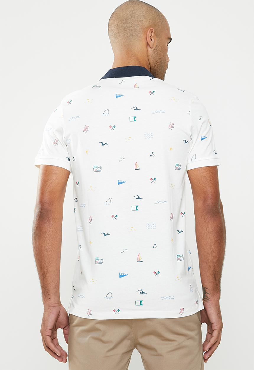 Jack & Jones - Scrippler short sleeve polo - navy & white