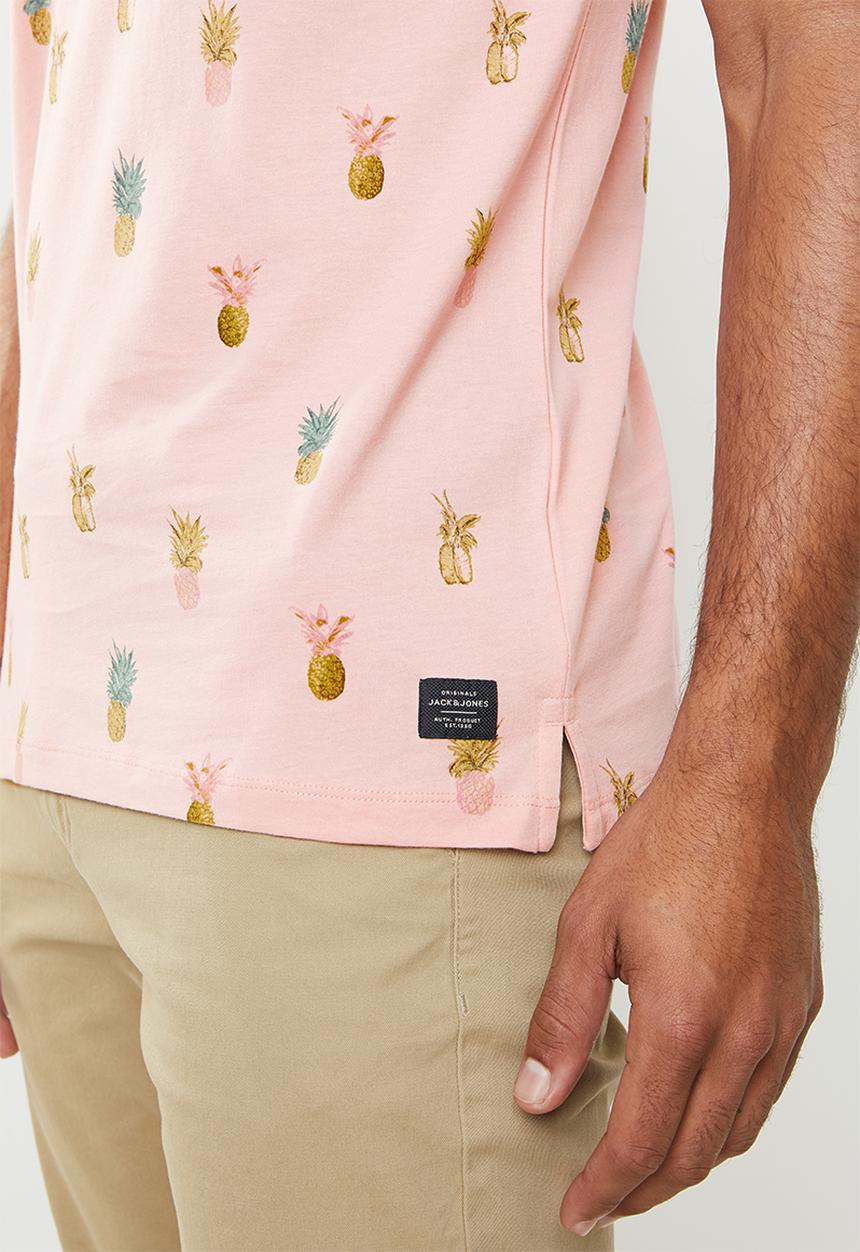 Jack & Jones - Scrippler short sleeve polo - pink & green