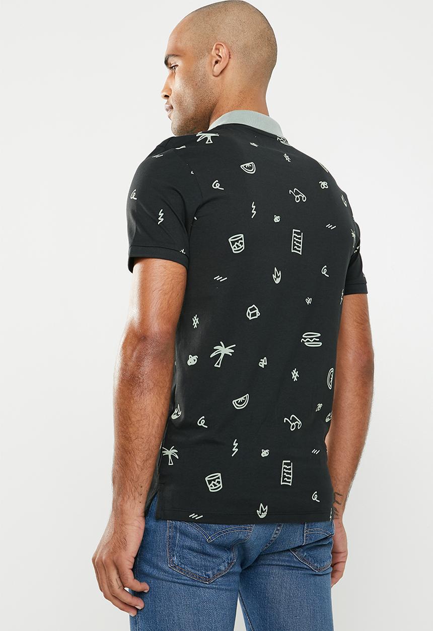 Jack & Jones - Scrippler short sleeve polo - black & green
