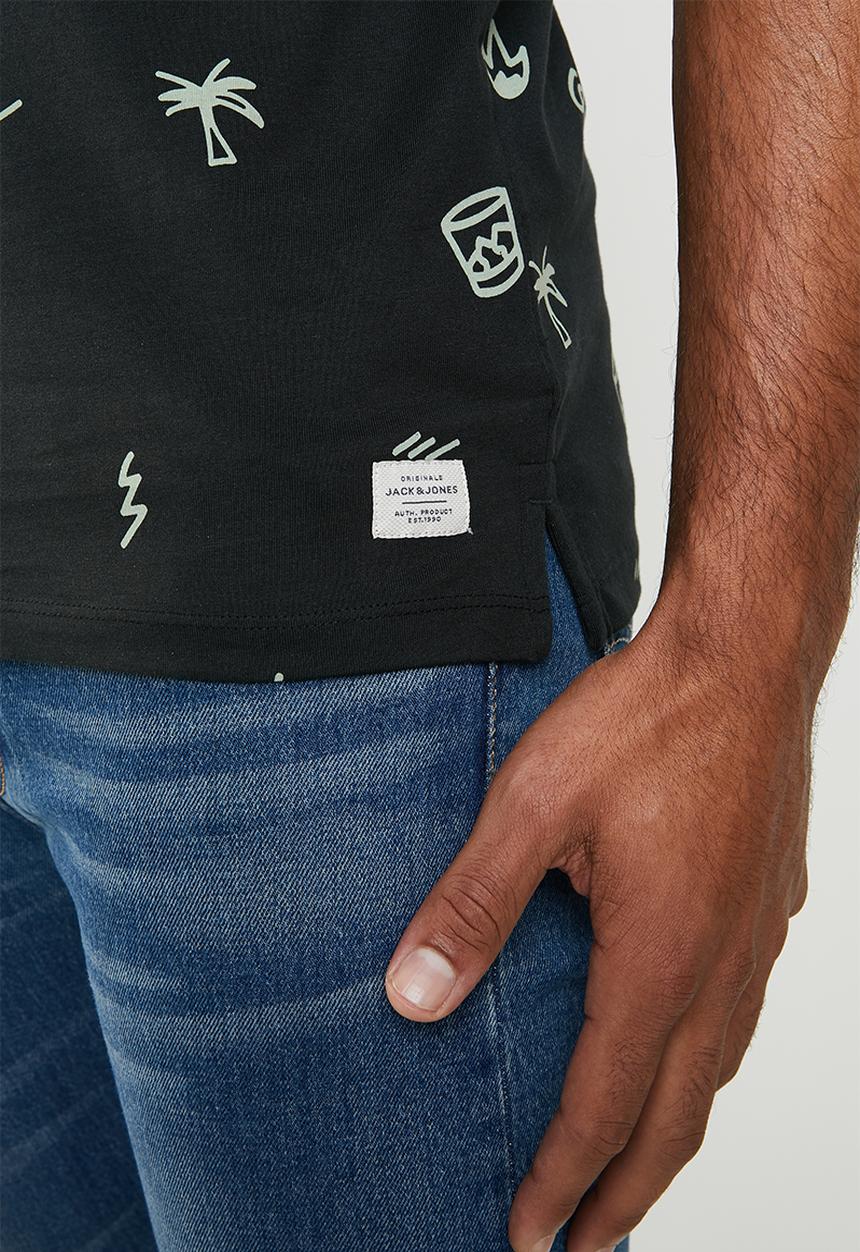 Jack & Jones - Scrippler short sleeve polo - black & green