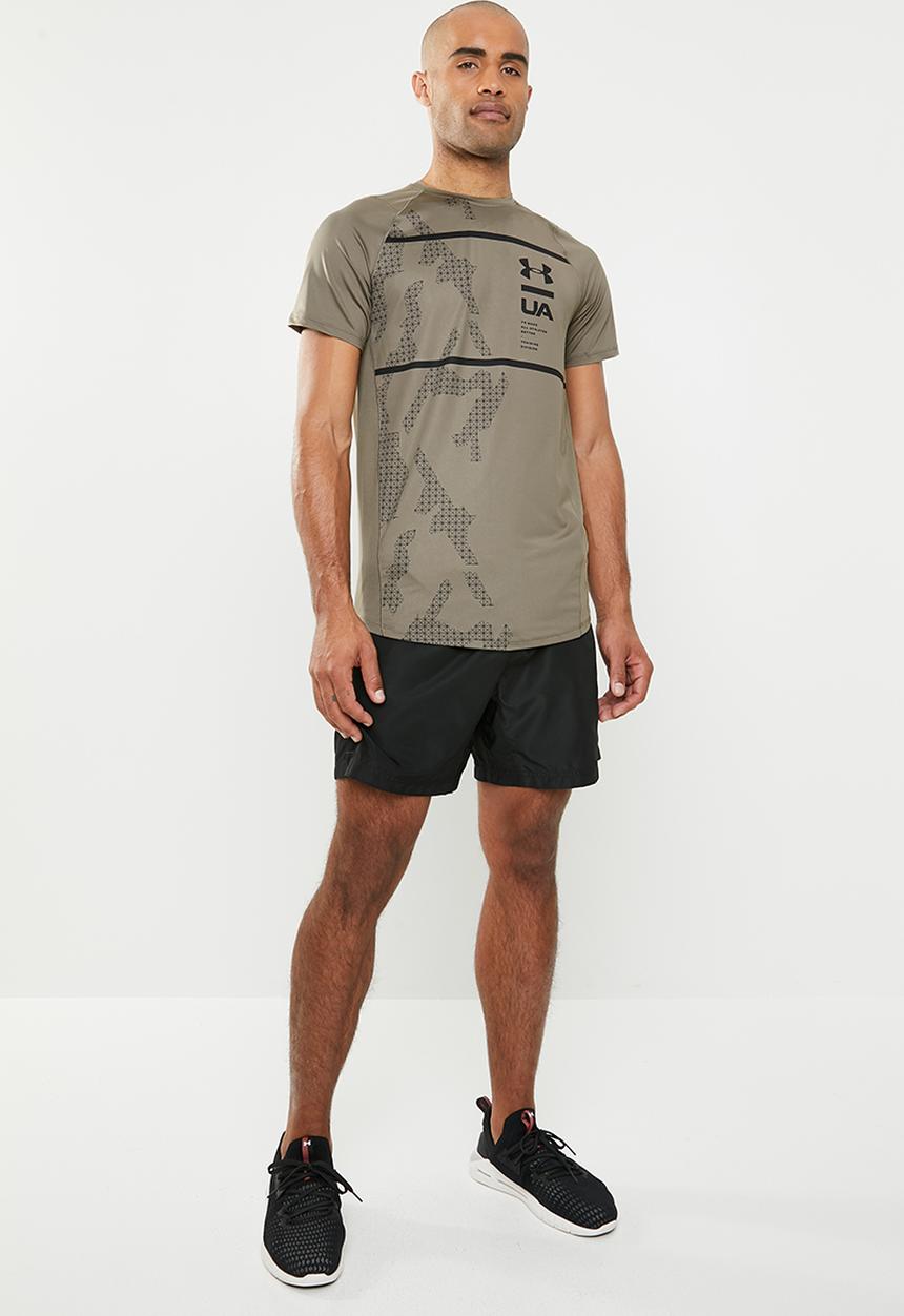Under Armour - Mk1 short sleeve q2  printed tee - khaki
