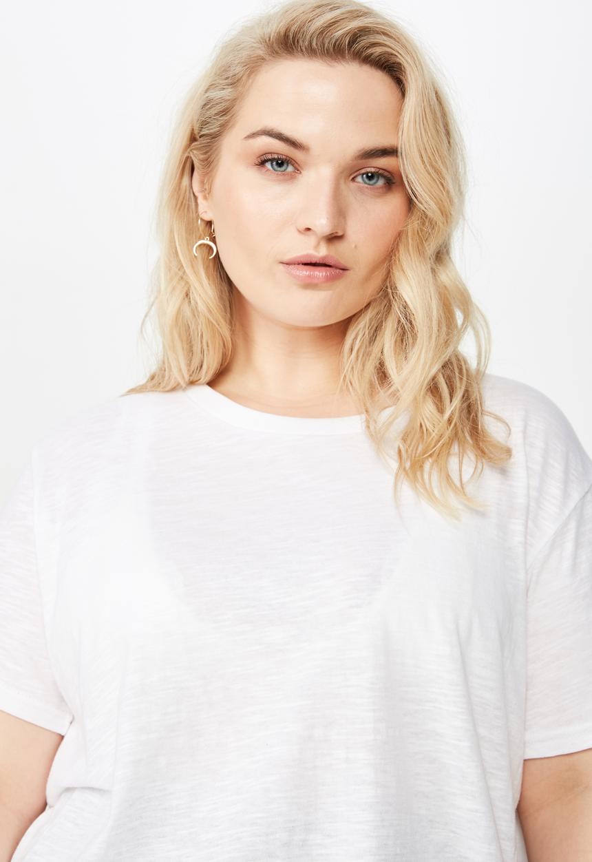 Cotton On - Curve crew neck tee  - white