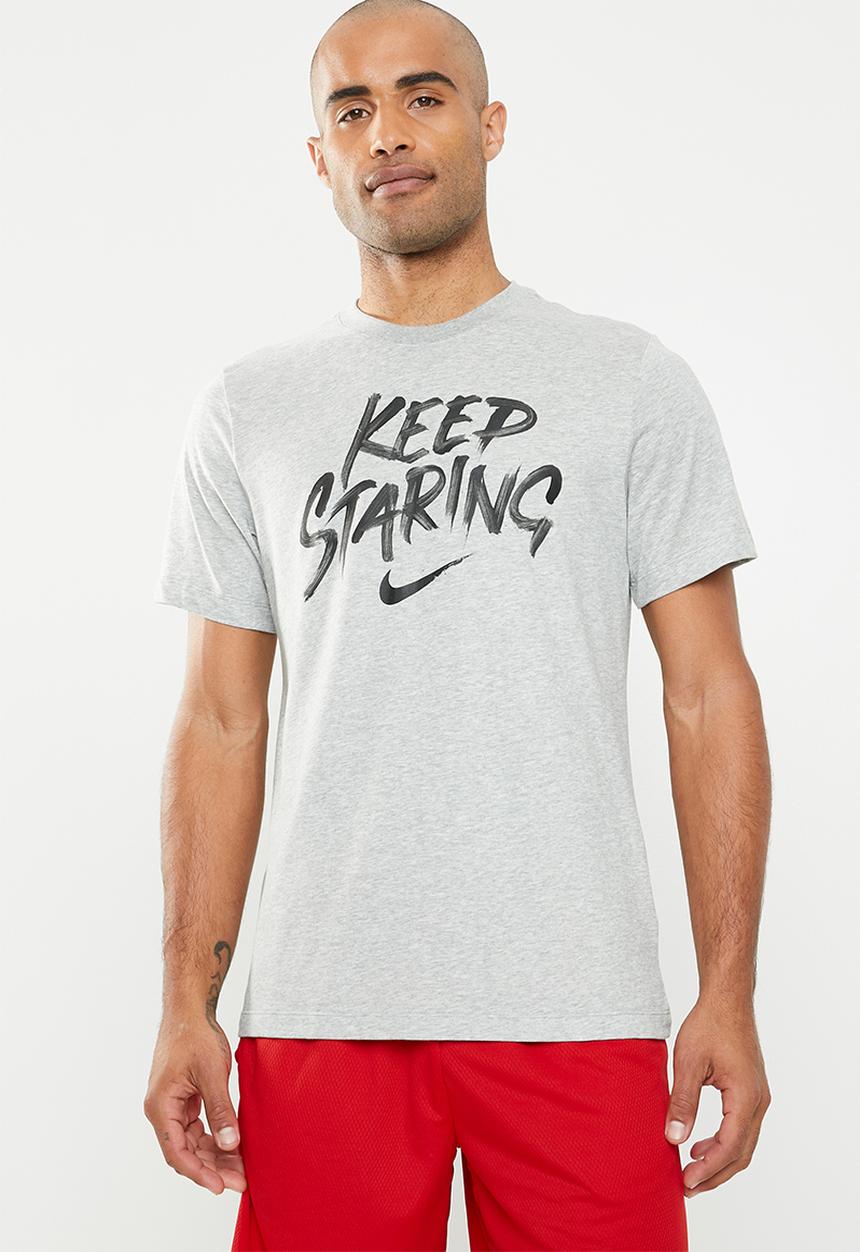 Nike - Nike dry verbiage tee - grey & black