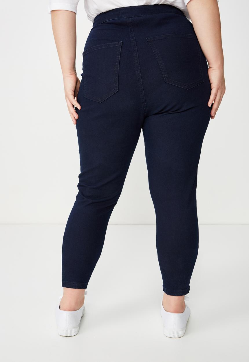 Cotton On - Curve ashley high jegging  - blue