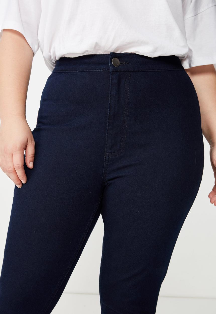 Cotton On - Curve ashley high jegging  - blue
