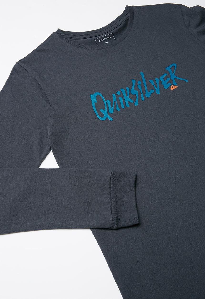 Quiksilver - Youth script long sleeve tee  - blue