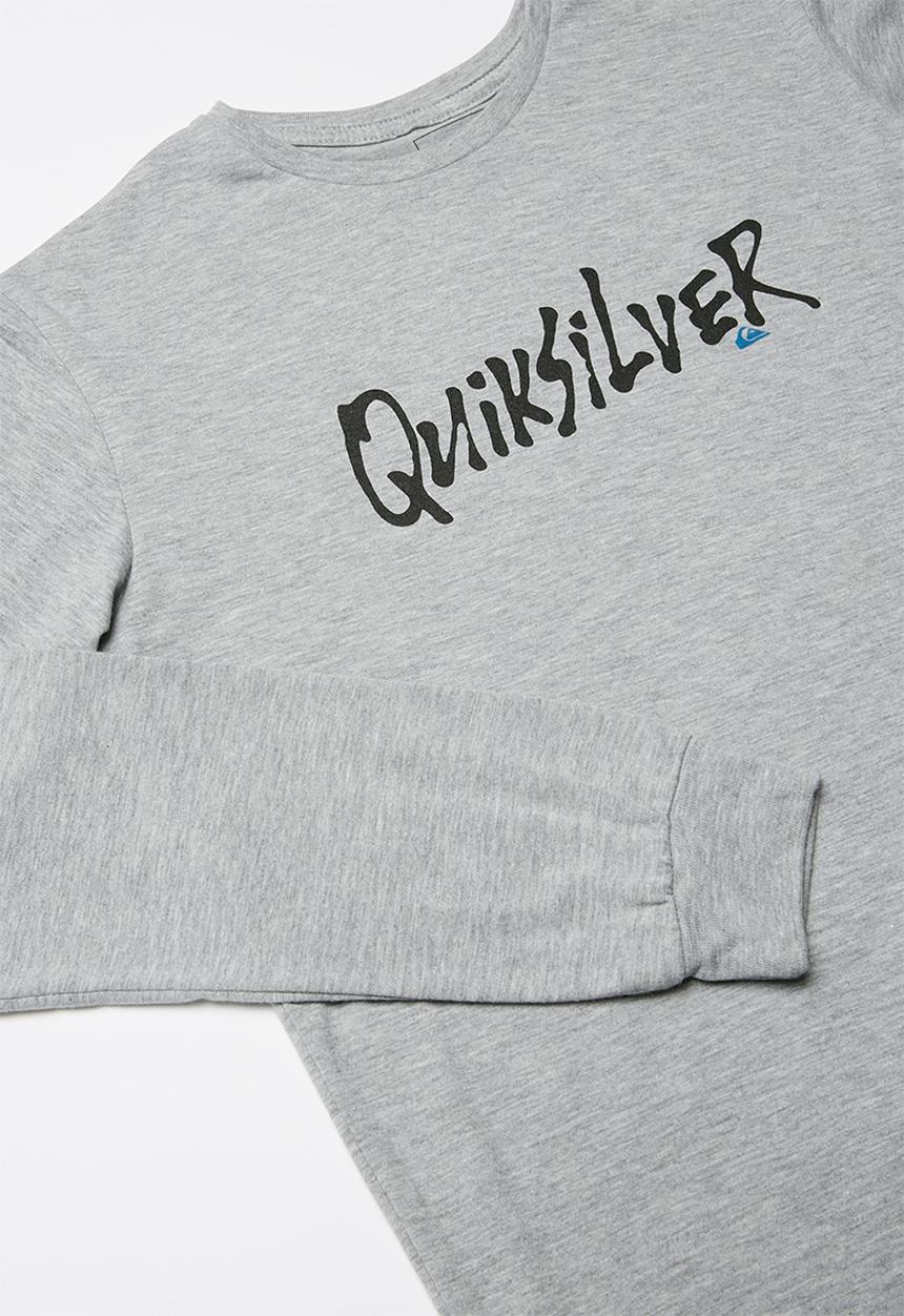 Quiksilver - Youth script long sleeve tee  - grey