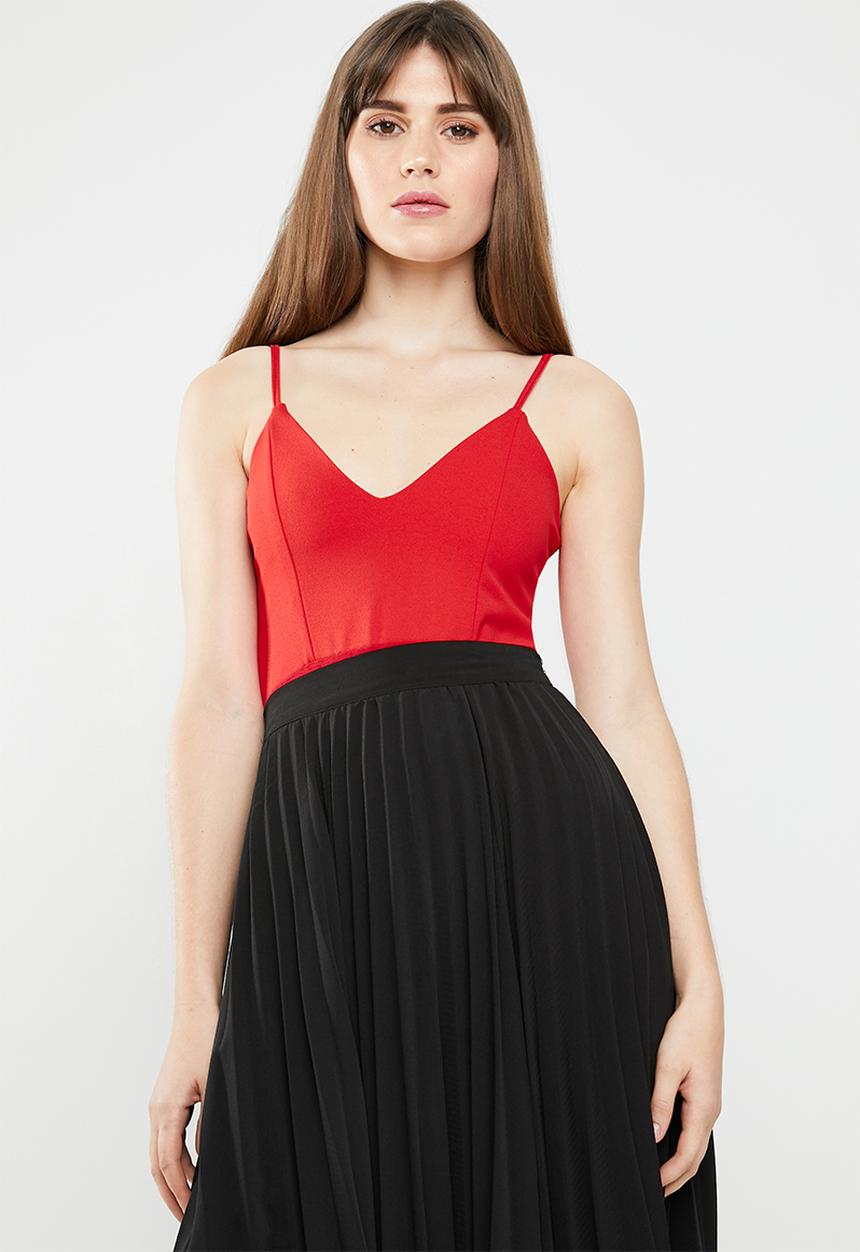 c(inch) - Sweetheart bodysuit - red
