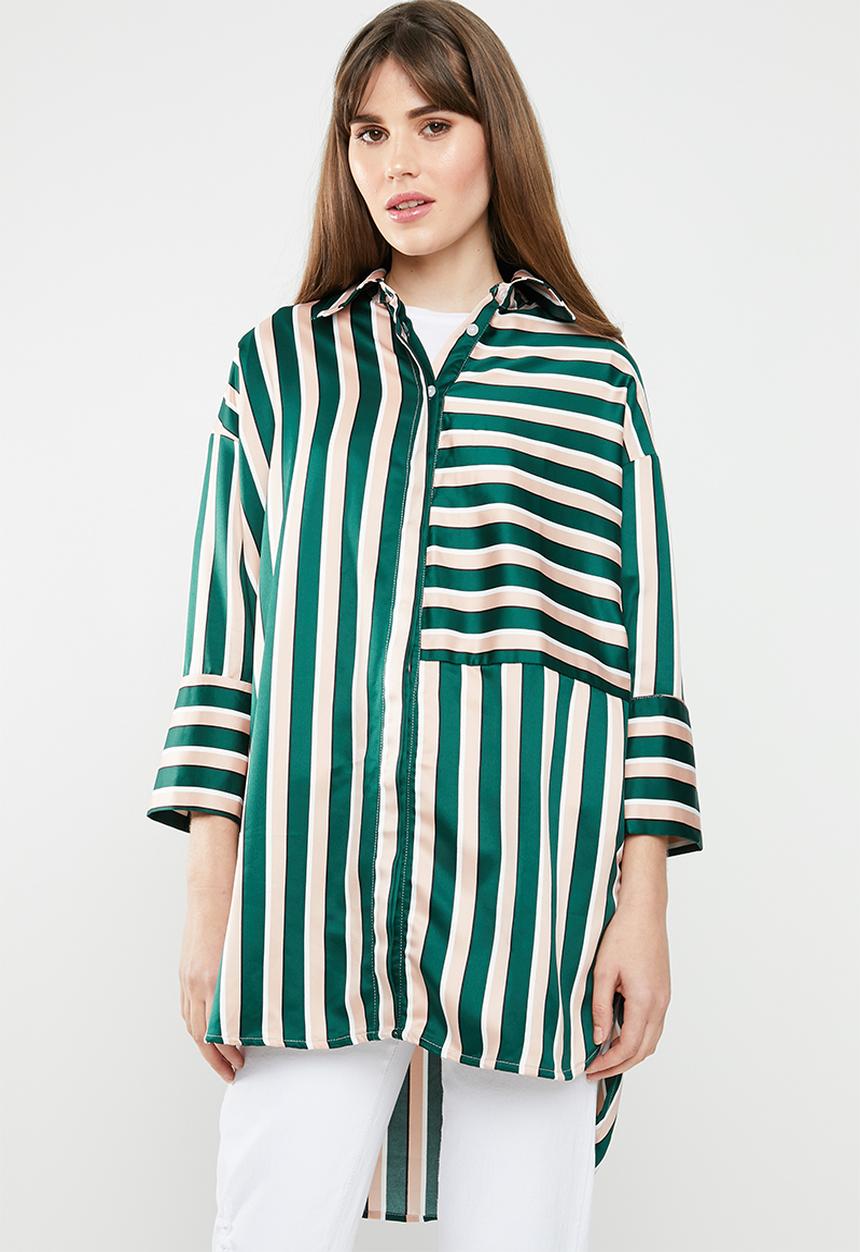 STYLE REPUBLIC - Oversized shirt - pale pink & green