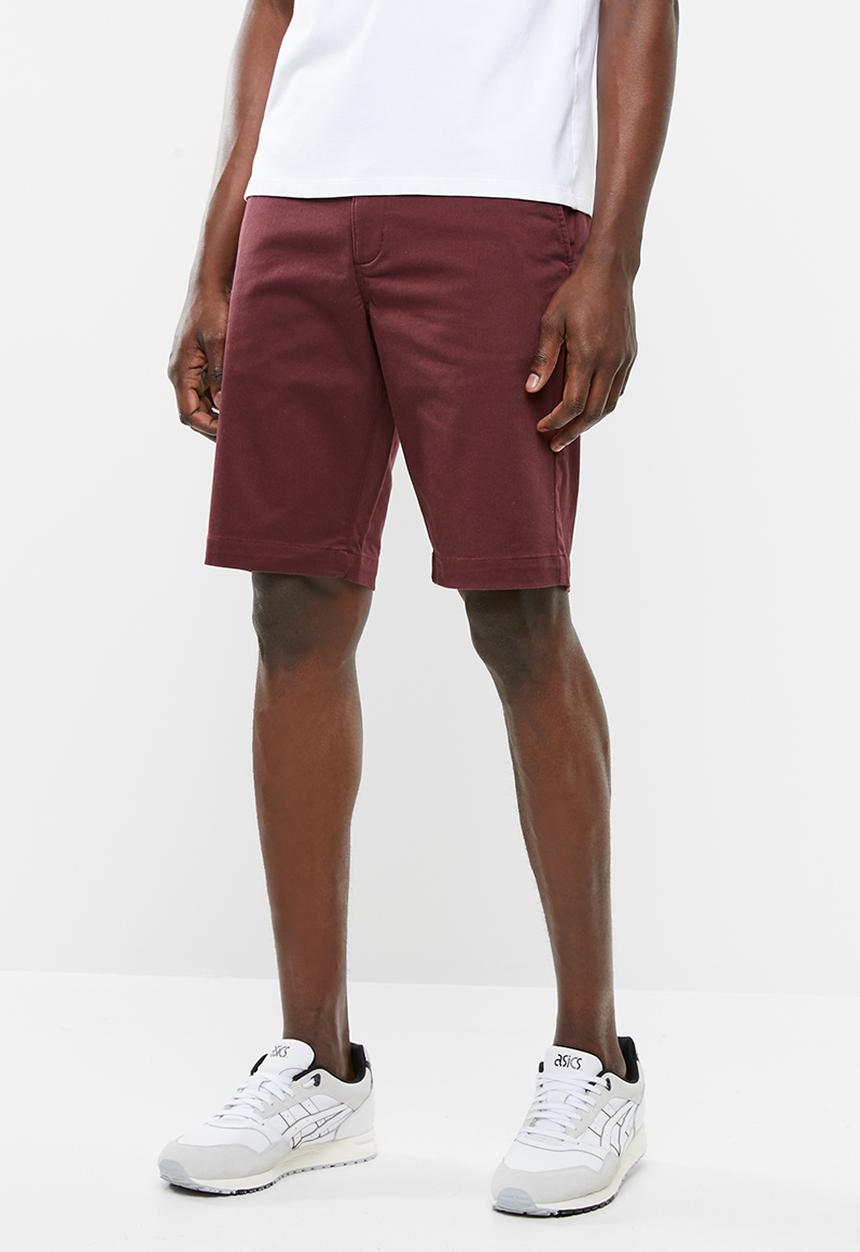 RVCA - Weekend stretch shorts - burgundy