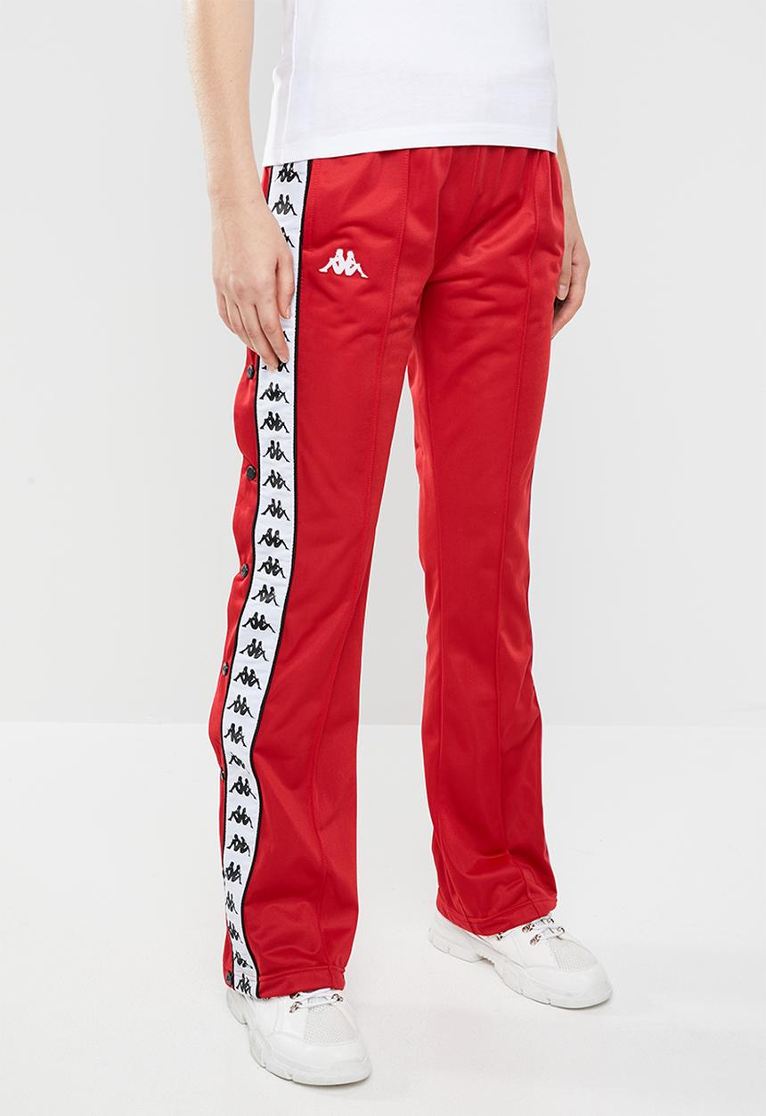 KAPPA - Banda snap pants - red & black