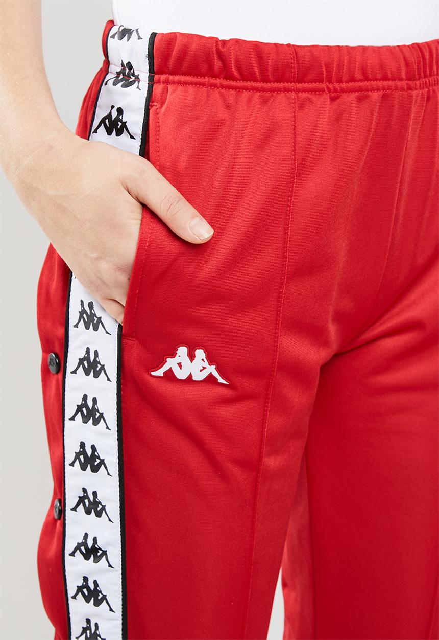 KAPPA - Banda snap pants - red & black
