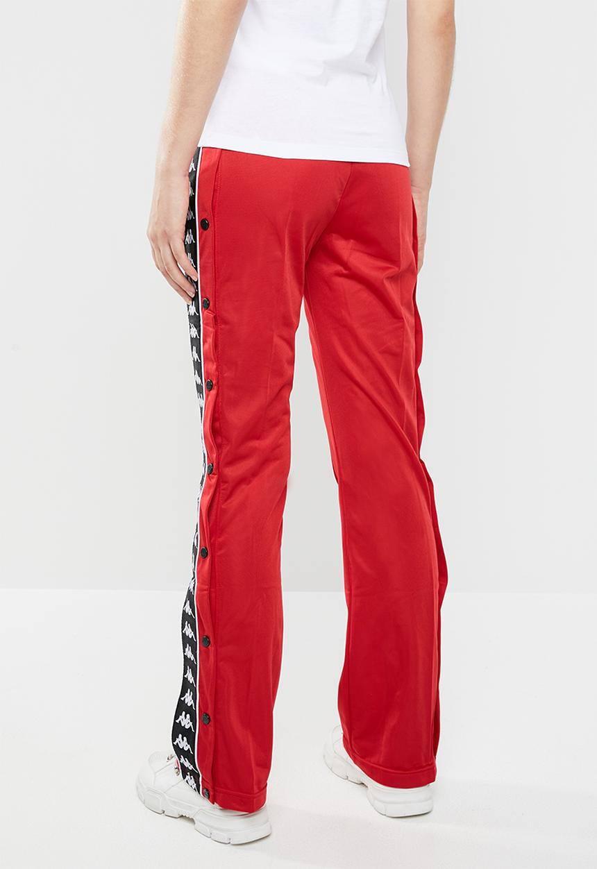 KAPPA - Banda snap pants - red & black