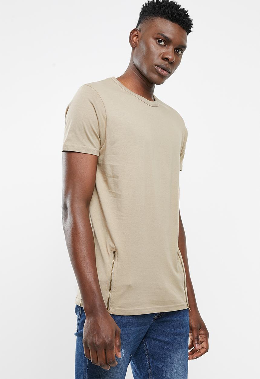 Brave Soul - Falcon crew neck tee - brown 
