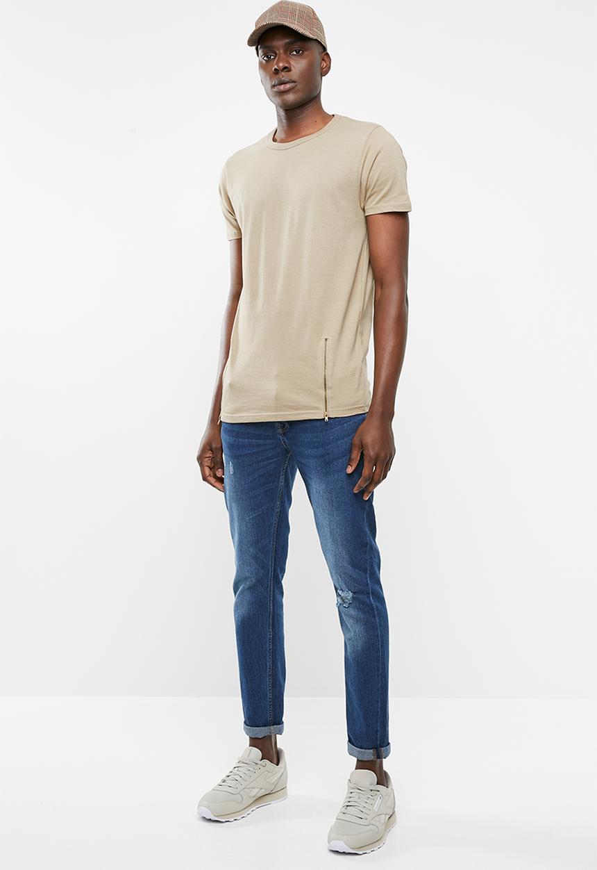 Brave Soul - Falcon crew neck tee - brown 