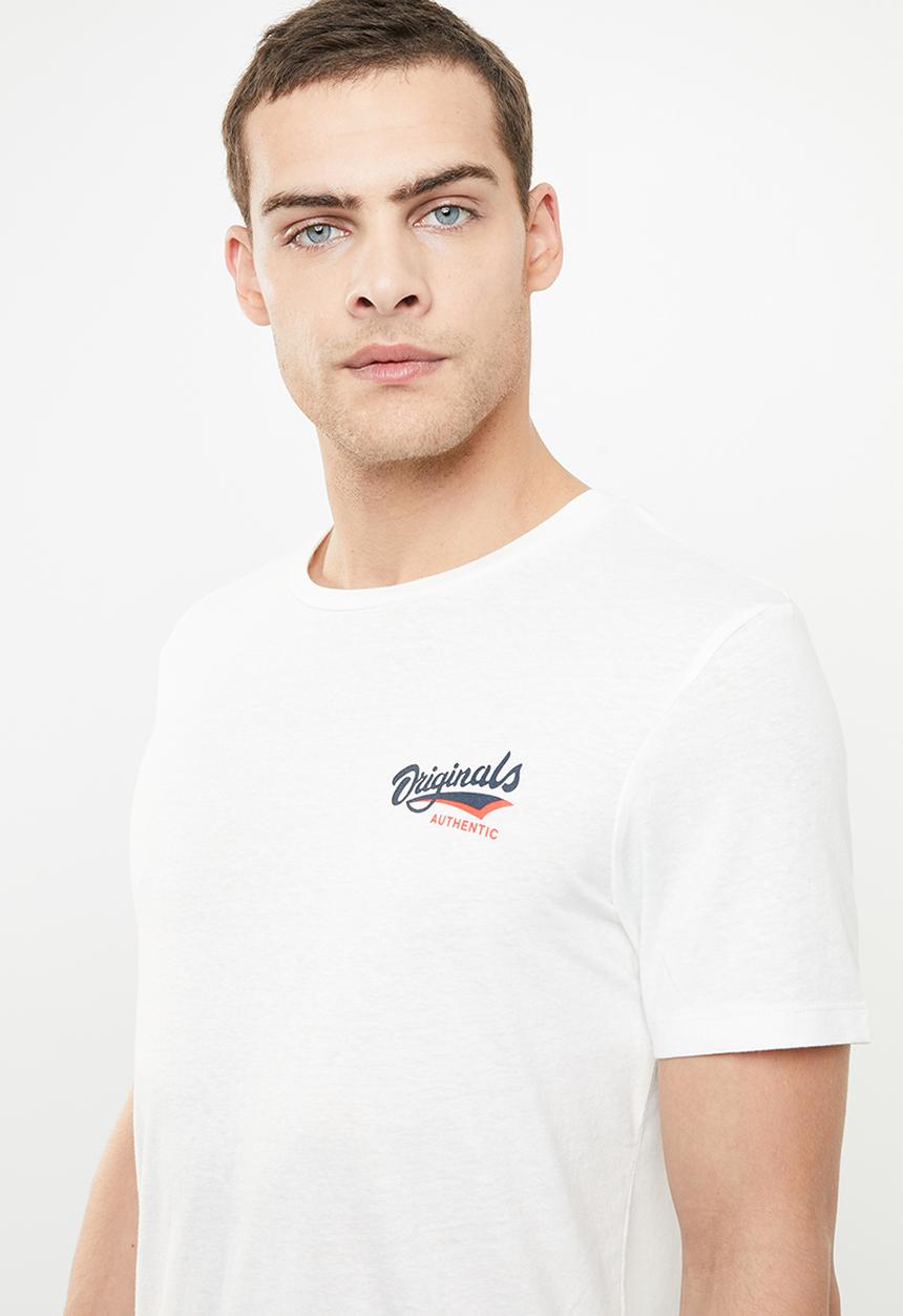 Jack & Jones - Summertime small short sleeve crew neck tee - white 