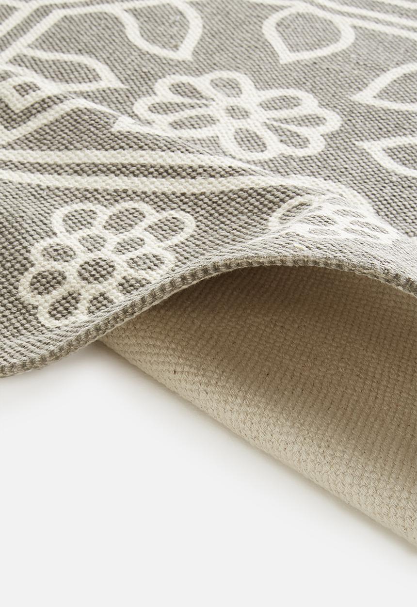 Sixth Floor - Auden printed rug - white & grey