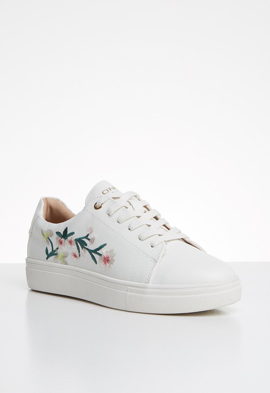 ONLY - Sage embroidery sneaker - white