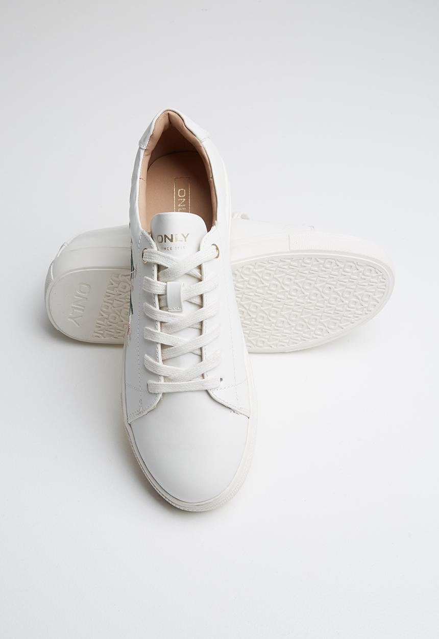 ONLY - Sage embroidery sneaker - white