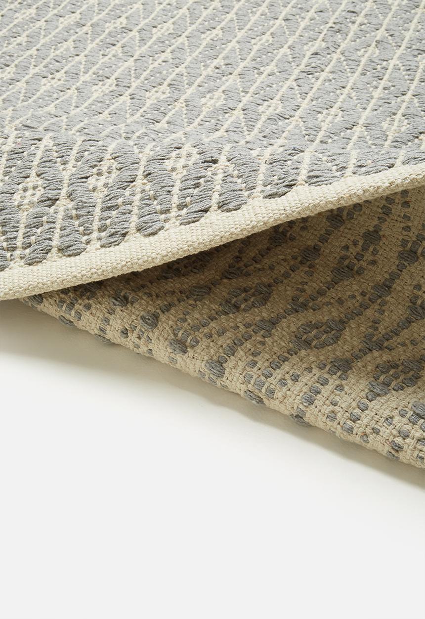 Sixth Floor - Shiloh cotton woven rug - grey
