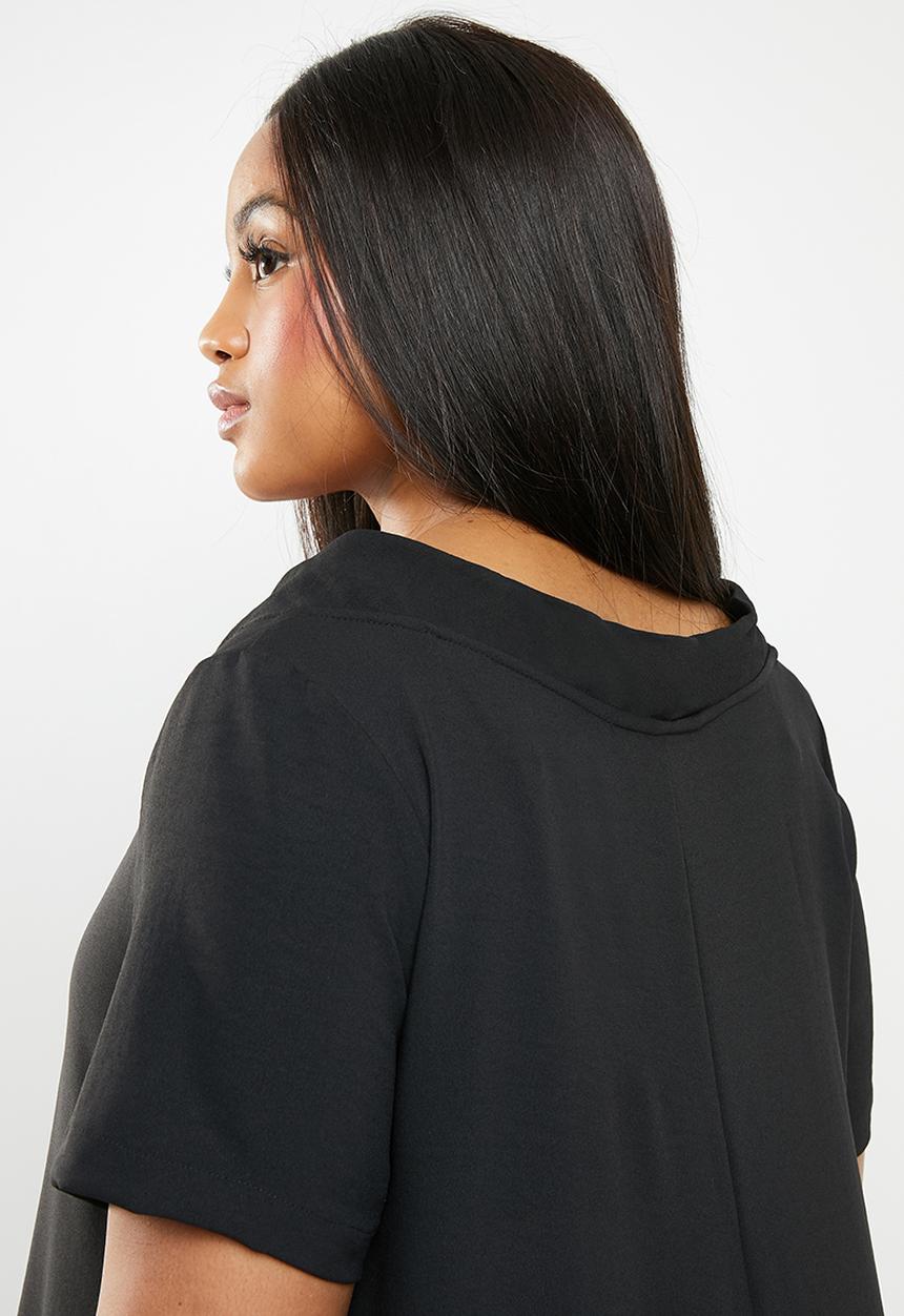 AMANDA LAIRD CHERRY - Plus size pulane maxi dress - black