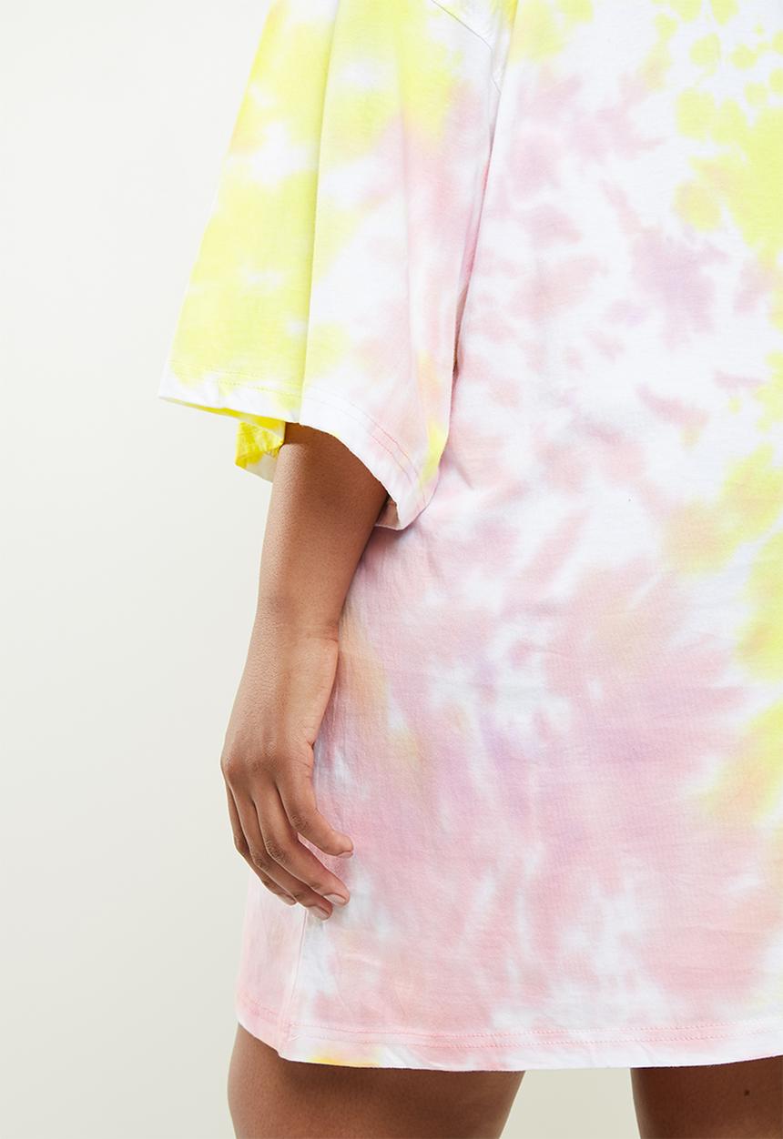Missguided - Curve tie dye T-shirt dress - multi