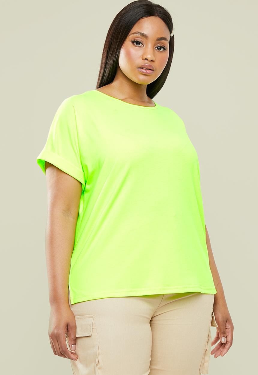 Superbalist - Turn-up sleeve t-shirt - Lumo
