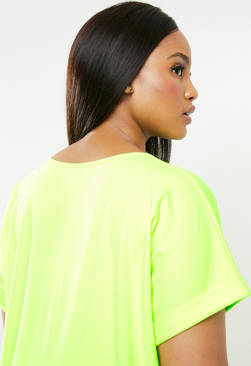 Superbalist - Turn-up sleeve t-shirt - Lumo