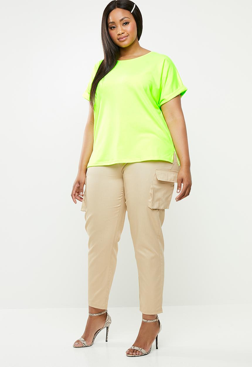 Superbalist - Turn-up sleeve t-shirt - Lumo
