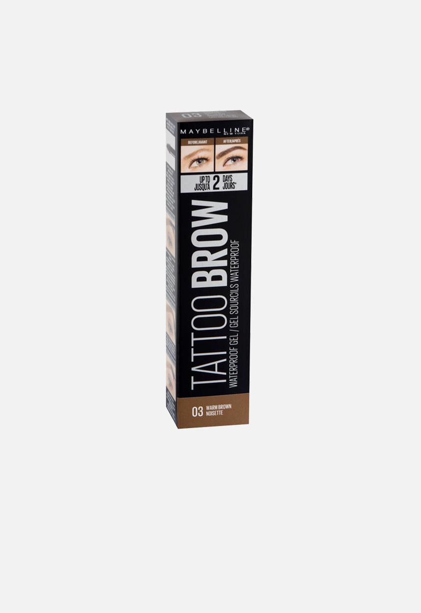 Maybelline - Brow Tattoo Waterproof Gel - Warm Brown